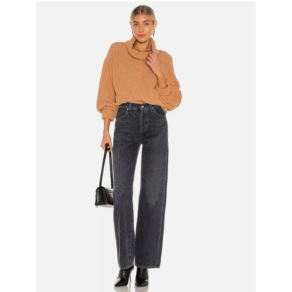 Free People Be Yours Cowl Neck Sweater Camel Size XS - Picture 1 of 11